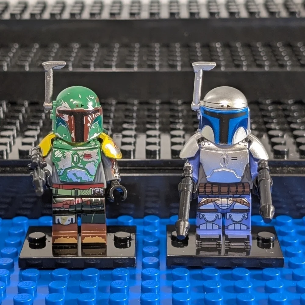 2 Minifigures- Star Wars Jango Fett Building Block Action Figure Clone Wars